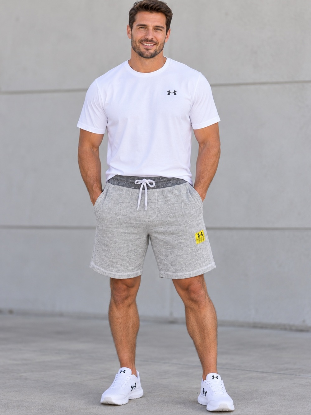 Under Armour Light Gray Heather Athletic Knit Shorts